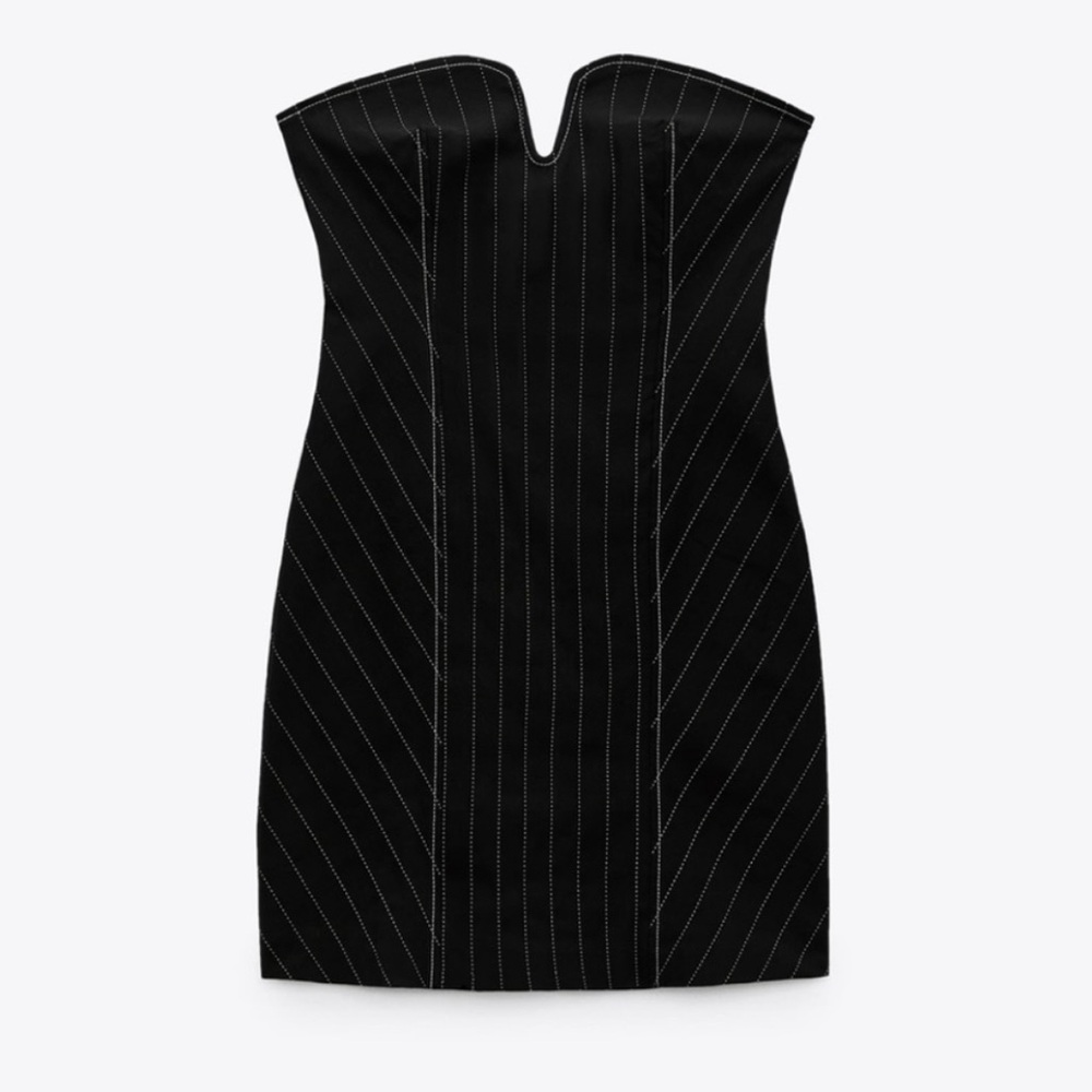 Zara pinstripe mini dress